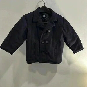 ⭐️ GAP  - Navy wool blend double insulated breasted peacoat. Size 5